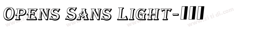 Opens Sans Light字体转换 Opens Sans Light字体转换